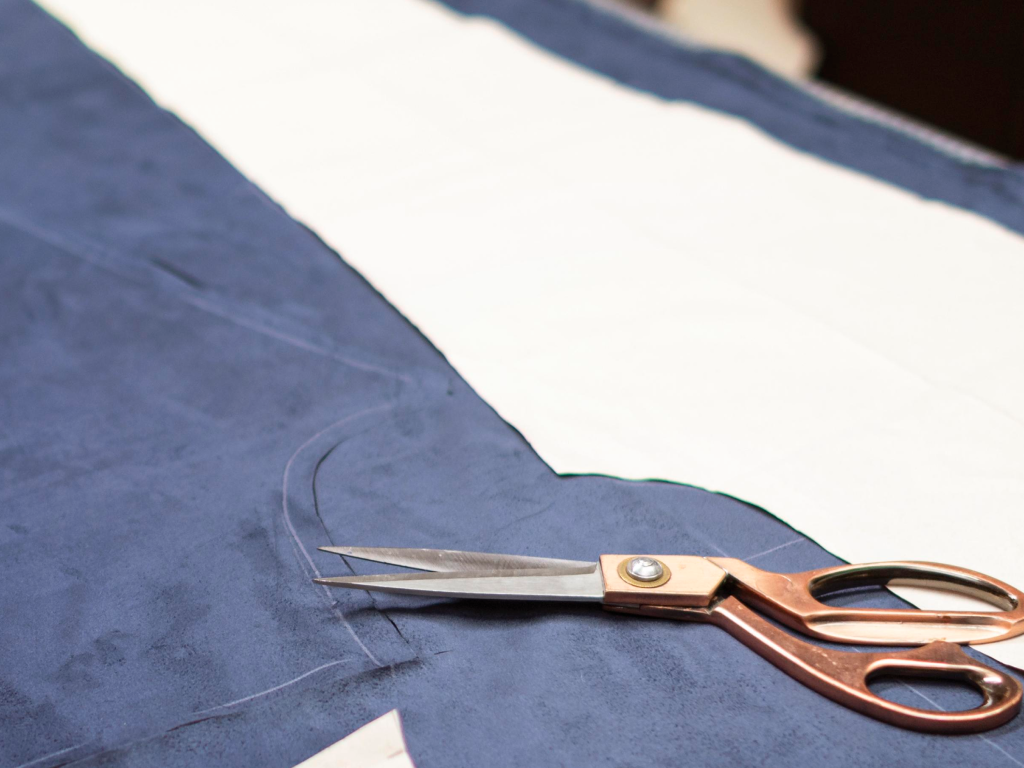 Hand-basted garment